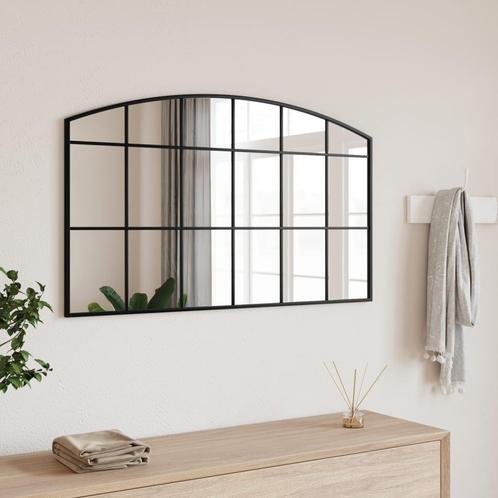 vidaXL Miroir mural noir 100x60 cm arche fer, Maison & Meubles, Accessoires pour la Maison | Miroirs, Neuf, Envoi