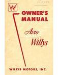 1954 WILLYS AERO PASSENGER CARS INSTRUCTIEBOEKJE ENGELS