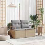 vidaXL Tuin Sofa met kussen Beige 120 x 62 x 69cm poly, Verzenden, Nieuw