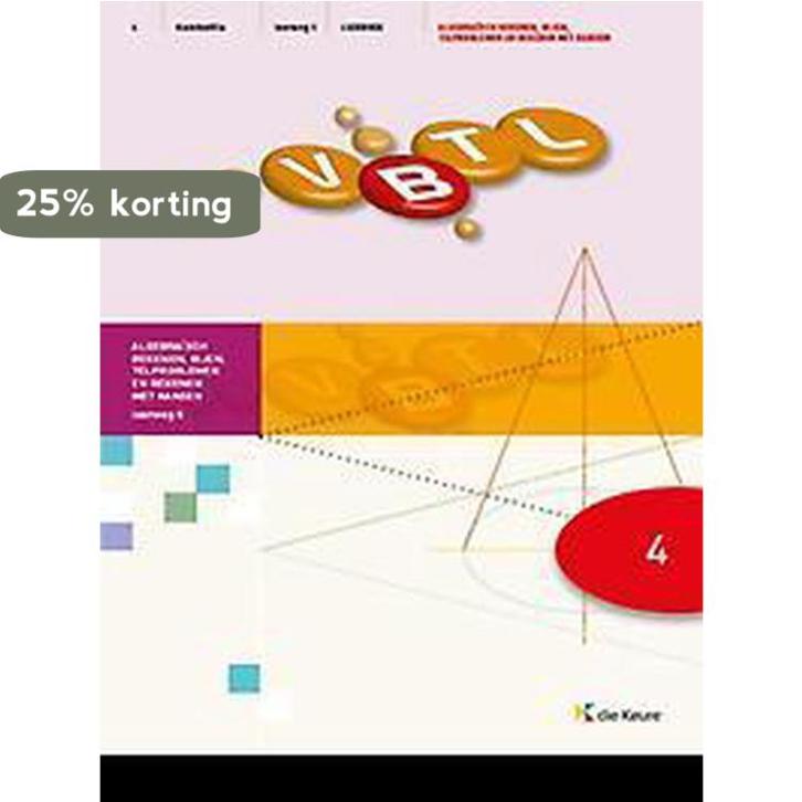 VBTL 4 - KathOndVla - leerboek algebraïsch rekenen, rijen,, Livres, Livres scolaires, Envoi