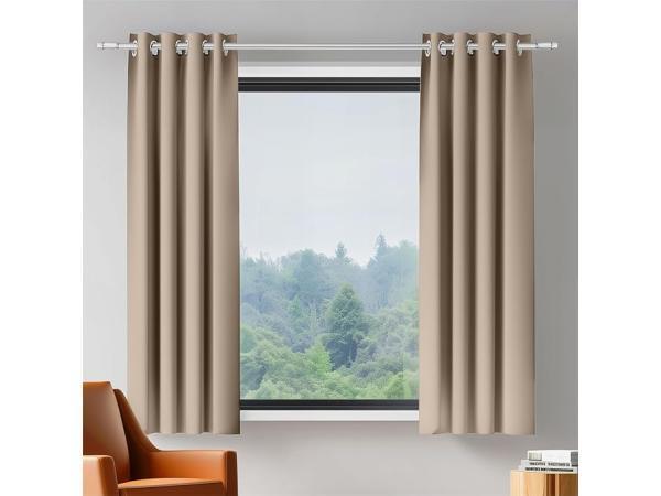 Veiling - ORINOVA Beige Verduisterende Gordijne (140x183 cm), Huis en Inrichting, Stoffering | Gordijnen en Lamellen