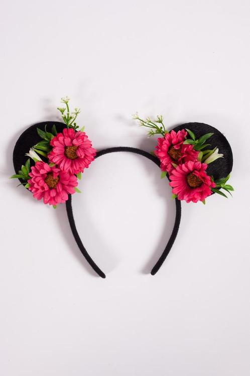 Haarband Mouse Oortjes Bloemetjes Roze Madeliefjes Madelief, Kleding | Dames, Carnavalskleding en Feestkleding, Nieuw, Ophalen of Verzenden