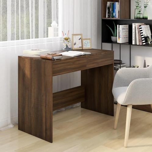 vidaXL Bureau 101x50x76,5 cm spaanplaat bruin eikenkleur, Huis en Inrichting, Bureaus, Nieuw, Verzenden