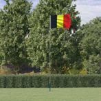 vidaXL Drapeau de la Belgique et mât 5,55 m Aluminium, Verzenden, Neuf