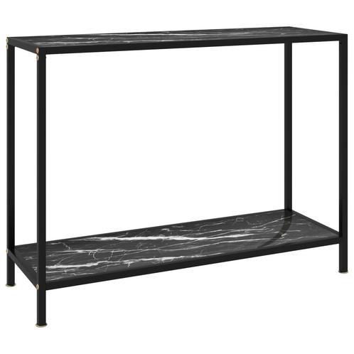 vidaXL Wandtafel 100x35x75 cm gehard glas zwart, Huis en Inrichting, Tafels | Bijzettafels, Nieuw, Verzenden