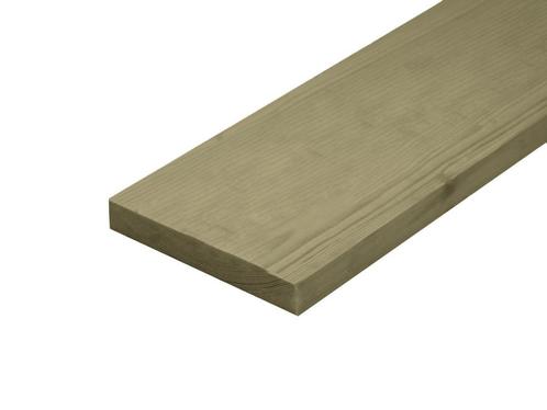 NE-vuren houten plank ±18x196mm geschaafd geïmpregneerd, Bricolage & Construction, Bois & Planches, Enlèvement ou Envoi