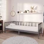 vidaXL Slaapbank met matras massief grenenhout grijs 90x200, Huis en Inrichting, Slaapkamer | Bedden, Verzenden, Nieuw