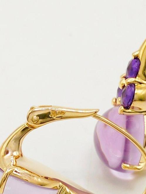 Pomellato - Oorbellen - Luna - 18 karaat Roségoud Quartz -, Handtassen en Accessoires, Oorbellen