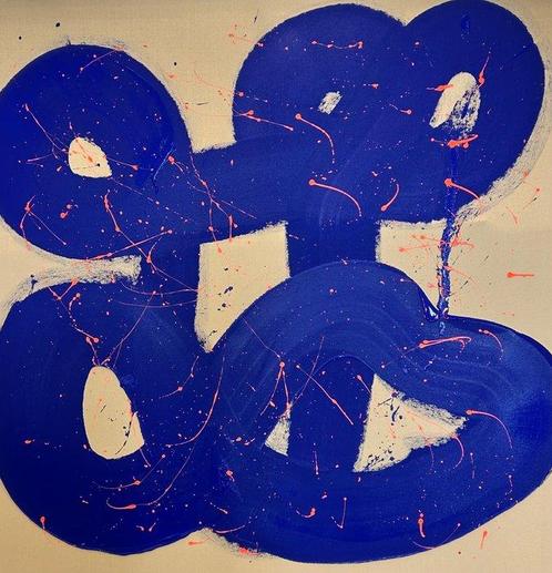 Stefanie Raus - Blue Orange 707 XXL, Antiek en Kunst, Kunst | Schilderijen | Modern