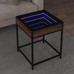 vidaXL Salontafel met Infinity LED 40x40x51 cm bruin, Verzenden, Nieuw