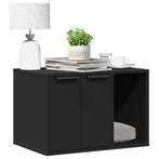 vidaXL Kattenbakkast 60x40x40 cm bewerkt hout zwart, Dieren en Toebehoren, Katten-accessoires, Verzenden, Nieuw