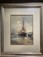 Jan Bevort (1917-1996) - Flat Bottom along the beach, Antiek en Kunst, Kunst | Schilderijen | Klassiek