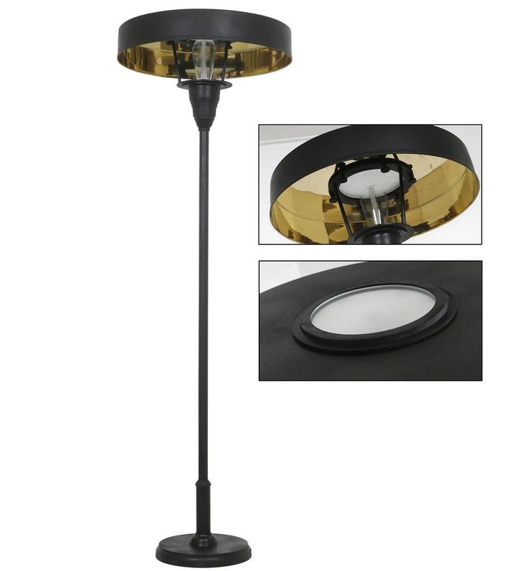 Staande lampen Messing Vloerlamp Auriol Antiek Zwart, Huis en Inrichting, Lampen | Vloerlampen, Verzenden