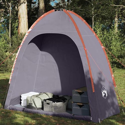 vidaXL Opbergtent waterdicht grijs en oranje, Caravans en Kamperen, Tenten, Nieuw, Verzenden