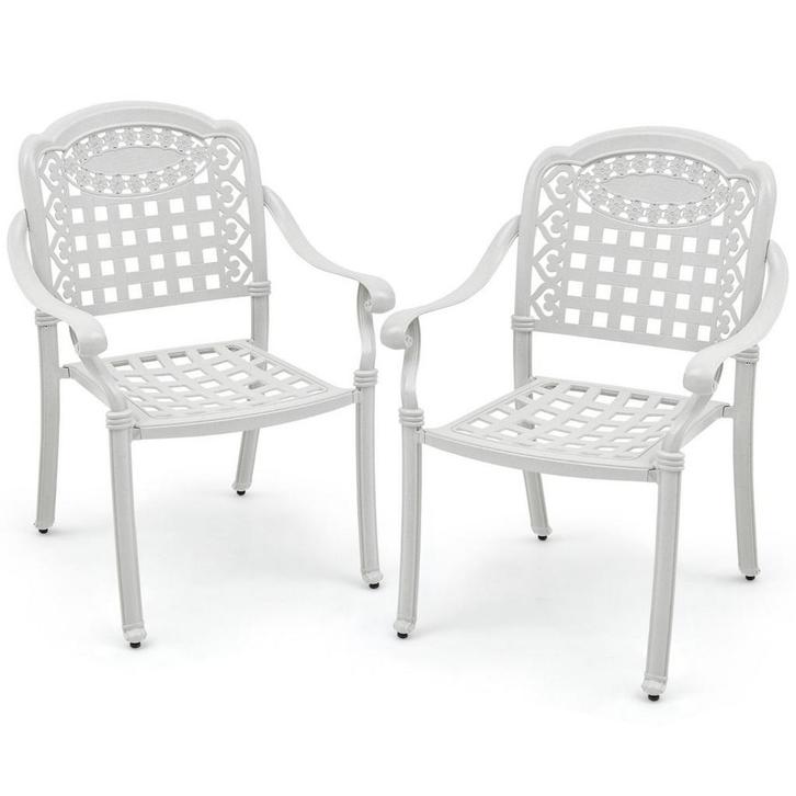 2dekans | Coast Gegoten Aluminium Terrasstoelen Set van 2 –, Tuin en Terras, Tuinsets en Loungesets, Ophalen of Verzenden