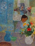 Nancy Delouis (1941) - Petite fille au bouquet