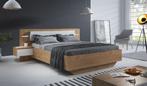 Tweepersoonsbed Xanti - Licht eiken - Wit - 160 x 200 cm