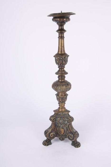 Kandelaar - Koper - Barok kerk kandelaar - 62 cm - 5,1 kg, Antiek en Kunst, Kunst | Niet-Westerse kunst