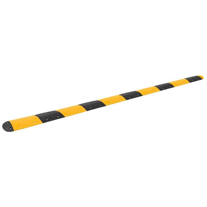 vidaXL Verkeersdrempel 517x32,5x4 cm rubber geel en zwart, Huis en Inrichting, Woonaccessoires | Wanddecoraties, Nieuw, Verzenden