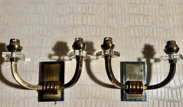 Jacques Adnet - Wandkandelaar (2) - neoclassicistisch jaren, Huis en Inrichting, Overige Huis en Inrichting