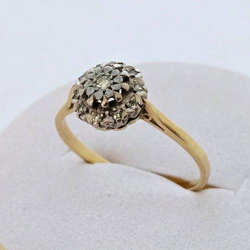 Zonder Minimumprijs - Ring - 18 karaat Geel goud, Witgoud -, Handtassen en Accessoires, Ringen