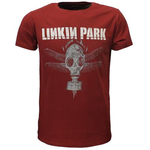 Linkin Park Dragon Fly Gas Mask T-Shirt Rood - Officiële, Kleding | Heren, T-shirts