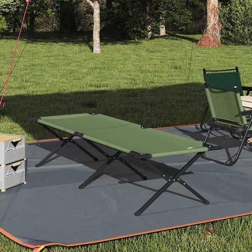 vidaXL Opvouwbaar Campingbed Amy geel Oxford stof, Caravans en Kamperen, Kampeeraccessoires, Nieuw, Verzenden