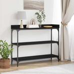 vidaXL Console Tafel Zwart Eiken 100x30x80 cm Engineered, Verzenden, Nieuw
