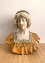sculptuur, Buste de femme - 40 cm - Marmer, Antiquités & Art, Antiquités | Céramique & Poterie