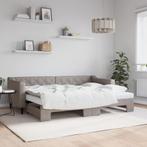 vidaXL Slaapbank met onderschuifbed en matrassen 80x200 cm, Huis en Inrichting, Verzenden, Nieuw