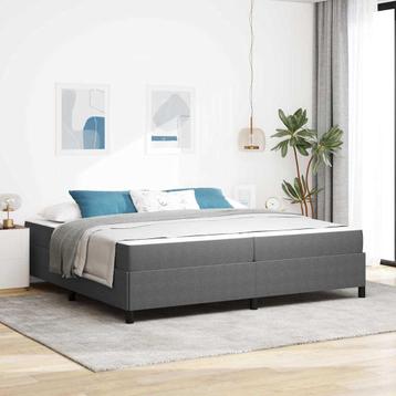 vidaXL Bedframe Lichtgrijs 200 x 200 cm Katoenen stof, Verzenden