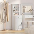 vidaXL Highboard met lade Wit 40 x 40,5 x 135 cm Bewerkt, Huis en Inrichting, Kasten | Dressoirs, Verzenden, Nieuw