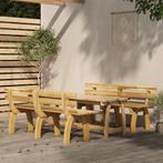 vidaXL 3-delige Tuinset geïmpregneerd grenenhout, Tuin en Terras, Verzenden, Nieuw, Tuinset