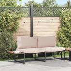 vidaXL 2-Zits Ligbank met Taupe Kussens, Tuin en Terras, Tuinsets en Loungesets, Verzenden, Nieuw