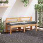 vidaXL Palletvloerkussen 120x40x7 cm katoen grijs, Huis en Inrichting, Verzenden, Nieuw