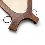 Wandspiegel- 1960s vintage gesneden walnoothouten