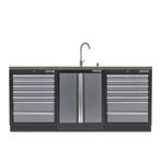 Werkbank set met MDF werkblad met RVS plaat omkleed - 14, Doe-het-zelf en Bouw, Ophalen of Verzenden, Nieuw