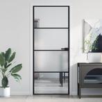 vidaXL Binnendeur smal 83x201,5 cm gehard glas en aluminium, Verzenden, Nieuw