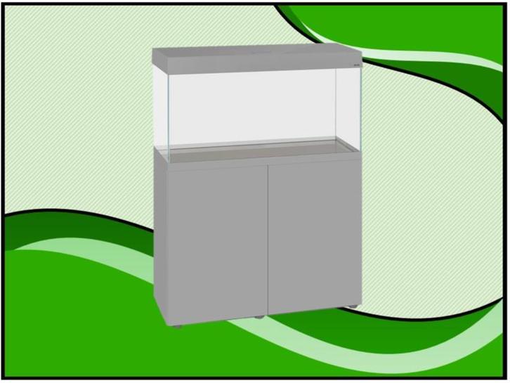 Aquael OptiSet 200 Aquarium Grijs - 100cm met meubel, Dieren en Toebehoren, Vissen | Aquaria en Toebehoren, Nieuw, Verzenden
