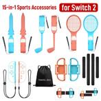 Merkloos Accessoire Pack for Nintendo Switch 2-15-In-1, Ophalen of Verzenden, Nieuw