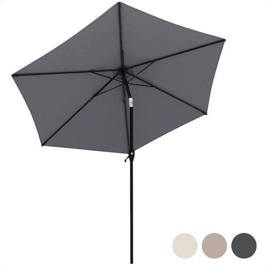 2dekans | LifeGoods Parasol - Ø270 cm - 30° Kantelbaar -, Tuin en Terras, Parasols, Ophalen of Verzenden