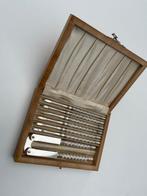 Eetservies (10) - Verzilverd, Hout - Antiek kreeftenservies