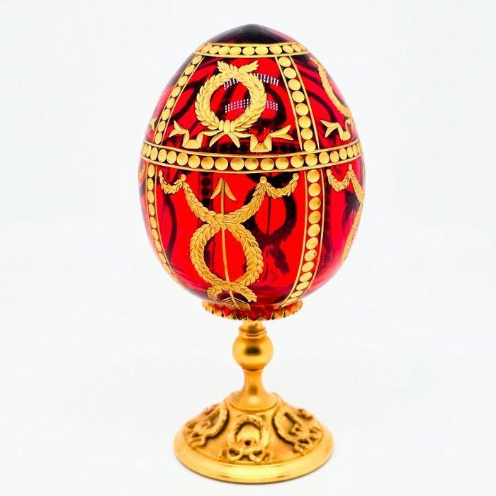 Faberge egg Ei - Fabergé style - 22k gilded Romanov huge, Antiek en Kunst, Curiosa en Brocante