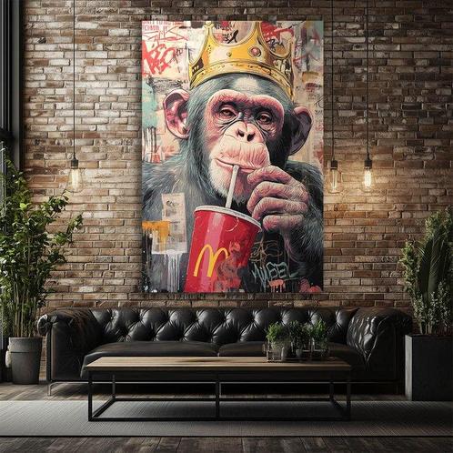 Lea Ottavi - Crowned Monkey XXL, Antiek en Kunst, Kunst | Schilderijen | Modern
