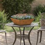 vidaXL Tuin Plantenbak 50 x 50 x 15 cm - Weerbestendig staal, Verzenden, Nieuw
