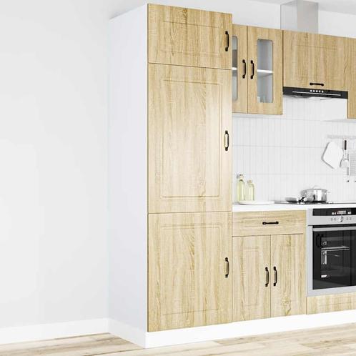 vidaXL Keukenkast Kalmar bewerkt hout sonoma eikenkleurig, Huis en Inrichting, Kasten | Overige, Nieuw, Verzenden