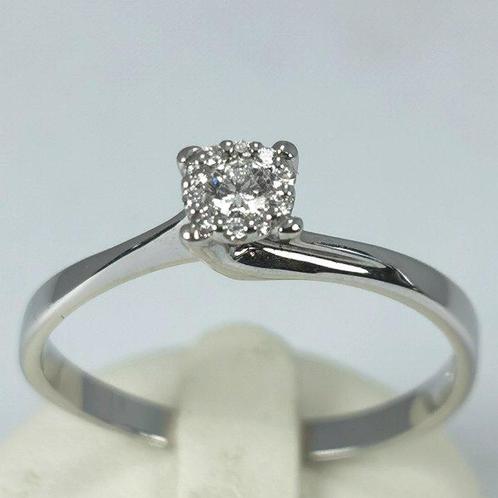 Eeuwigheidsring - 18 karaat Witgoud -  0.12ct. tw. Diamant, Handtassen en Accessoires, Antieke sieraden