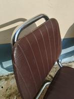 Stoel - Staal, Synthetisch leder - Twee vintage stoelen