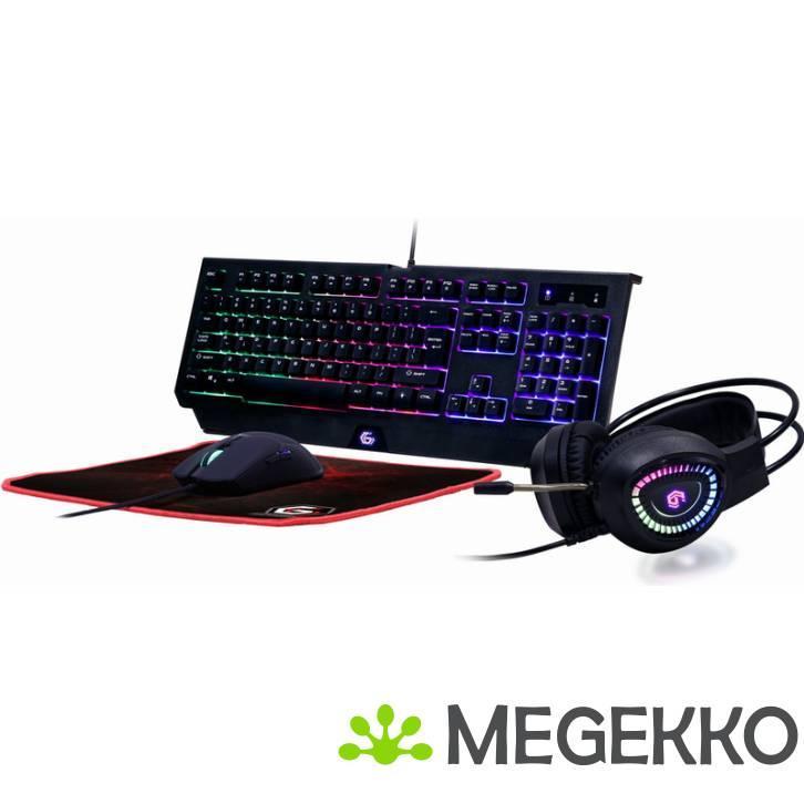 Gembird Phantom 4-in-1 backlight gaming kit, Computers en Software, Desktop Pc's, Nieuw, Verzenden