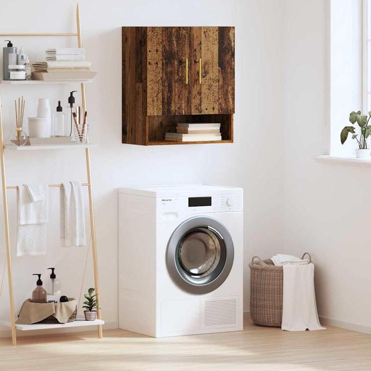 vidaXL Wandkast Wandgemonteerd Oud hout 60 x 31 x 70 cm, Huis en Inrichting, Kasten | Overige, Nieuw, Verzenden